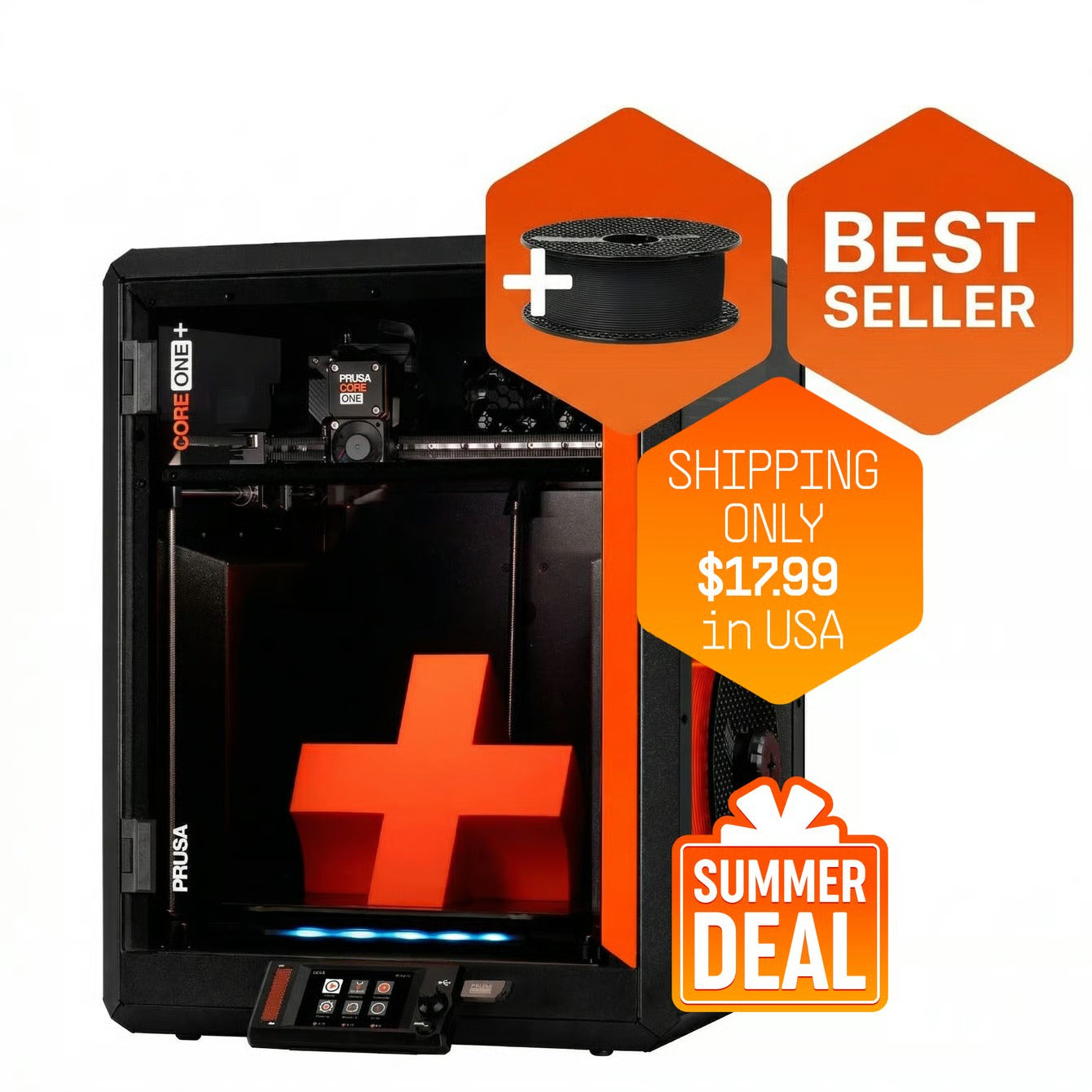 Prusa CORE One 3D Printer | Professional Enclosed CoreXY Desktop FDM Printer
