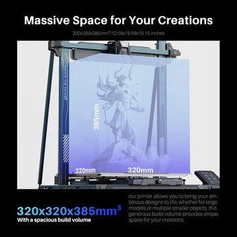 Elegoo Neptune 4 Plus 3D Printer | Large Format High-Speed Direct Drive FDM Printer